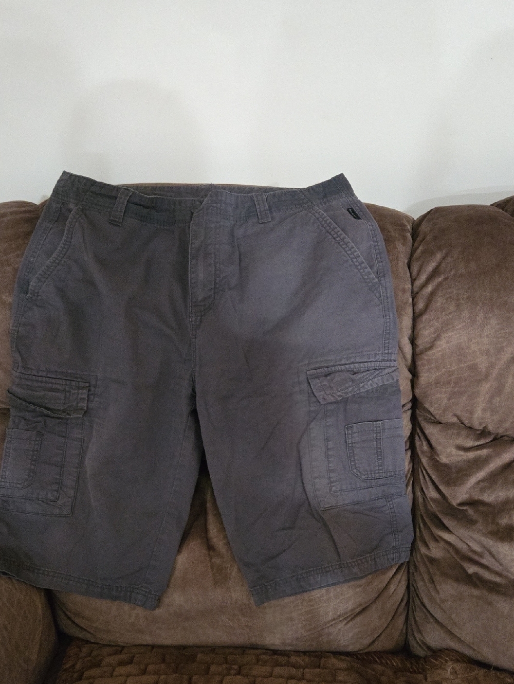 Ring of Fire Men's Cargo Shorts in Charcoal Gray